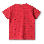 Red Dear Shorts Set side view — unisex kids 1-7y | A Tiny Bee