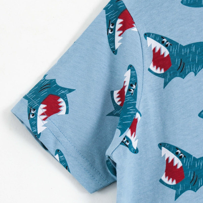 Shark Splash Pajama Set (Unisex) - A Tiny Bee