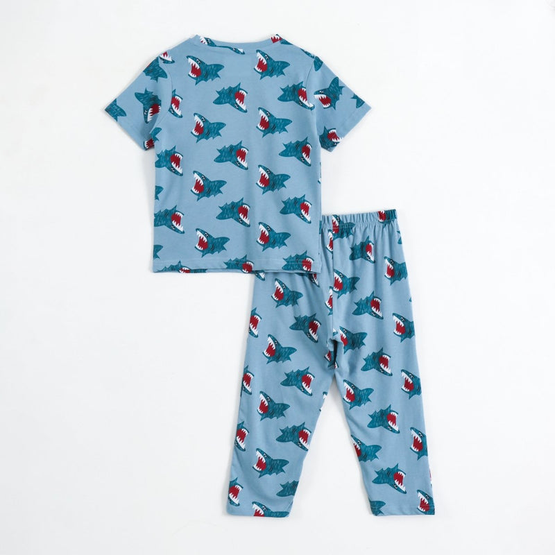 Shark Splash Pajama Set (Unisex) - A Tiny Bee