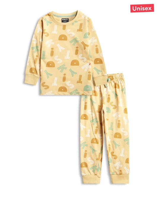 Signature Unisex Pajama Set Shorts Set for kids ages 1-7 — front view | A Tiny Bee