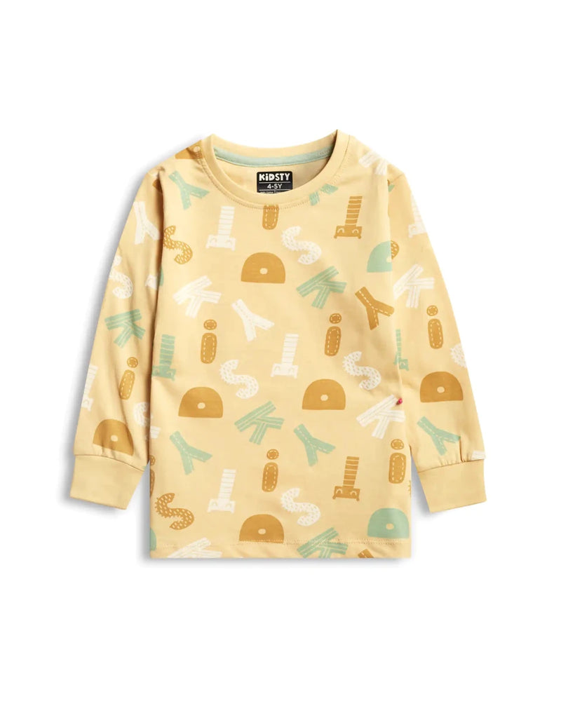 Signature Unisex Pajama Set Shorts Set print detail — kids 1-7y | A Tiny Bee