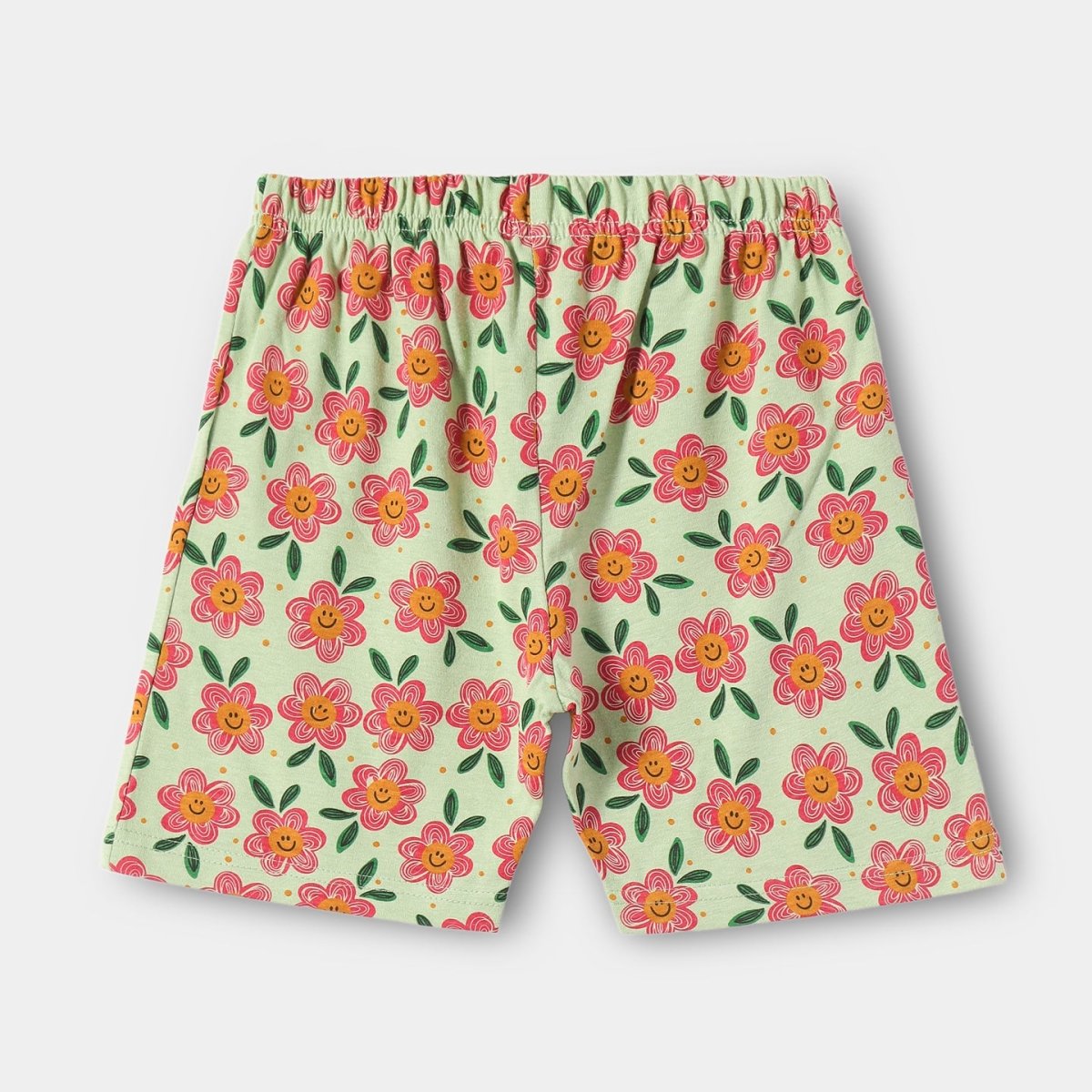 Smiley Flower Shorts Set color detail | A Tiny Bee kidswear