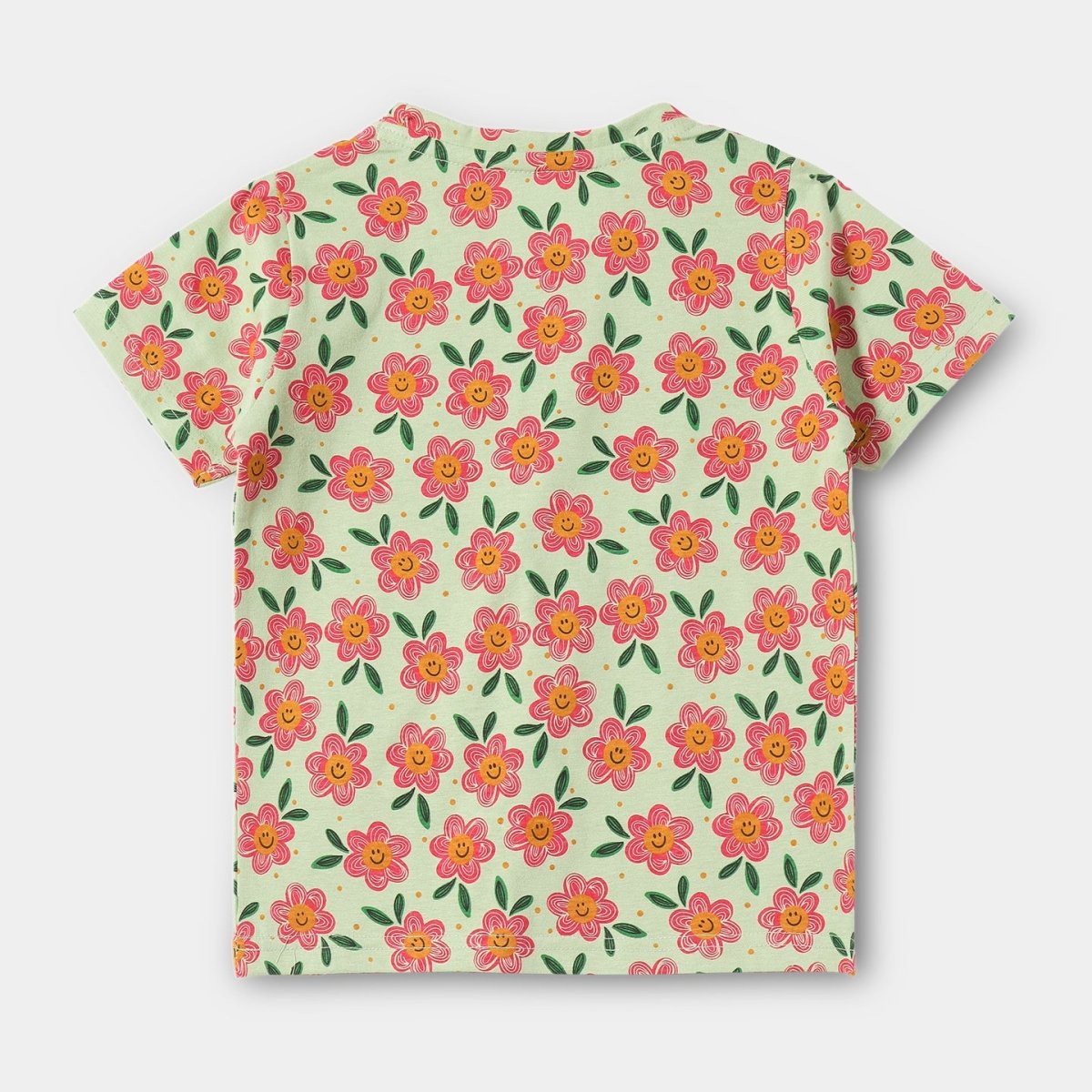 Smiley Flower Shorts Set side view — unisex kids 1-7y | A Tiny Bee