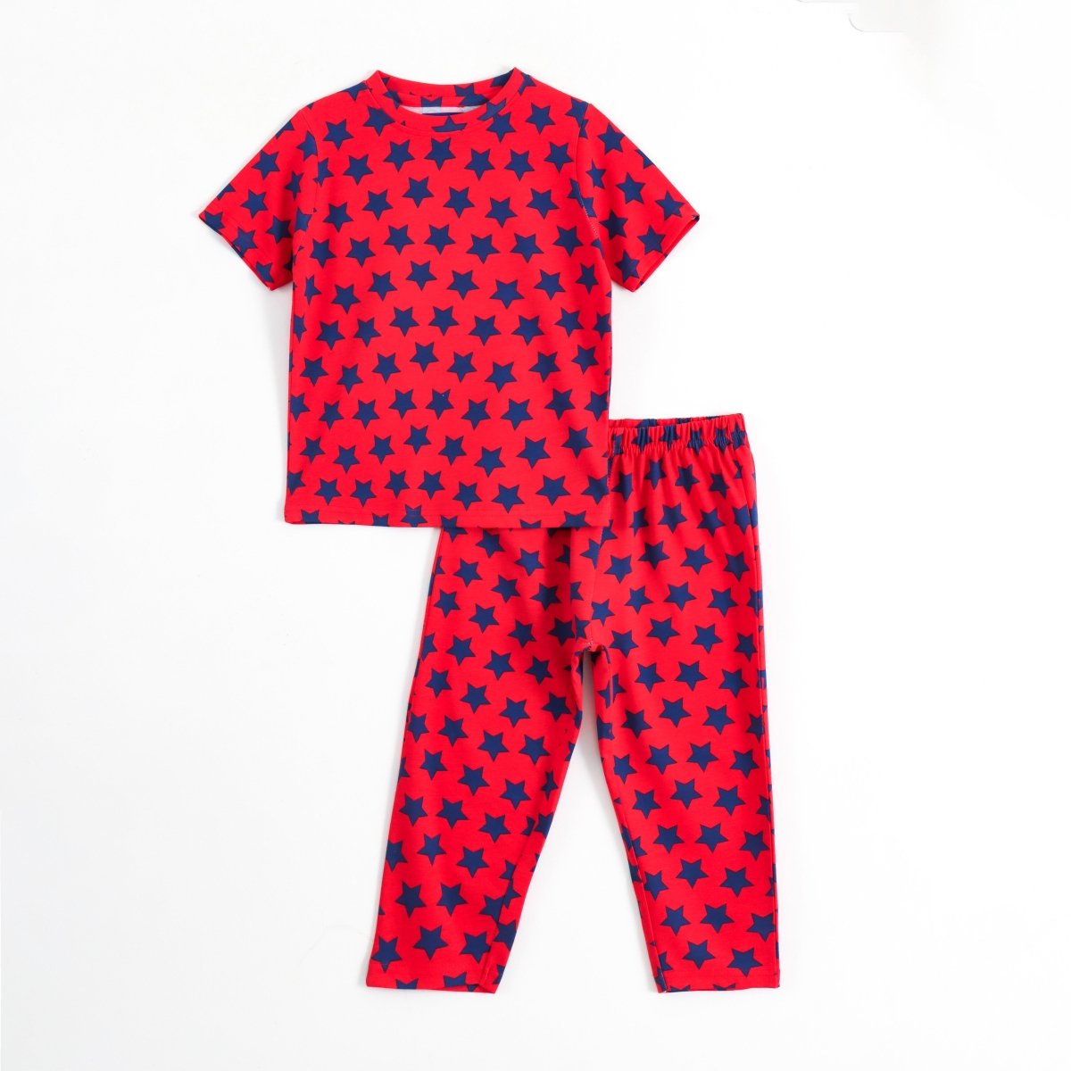 Starry Red Pajama Set (Unisex) - A Tiny Bee