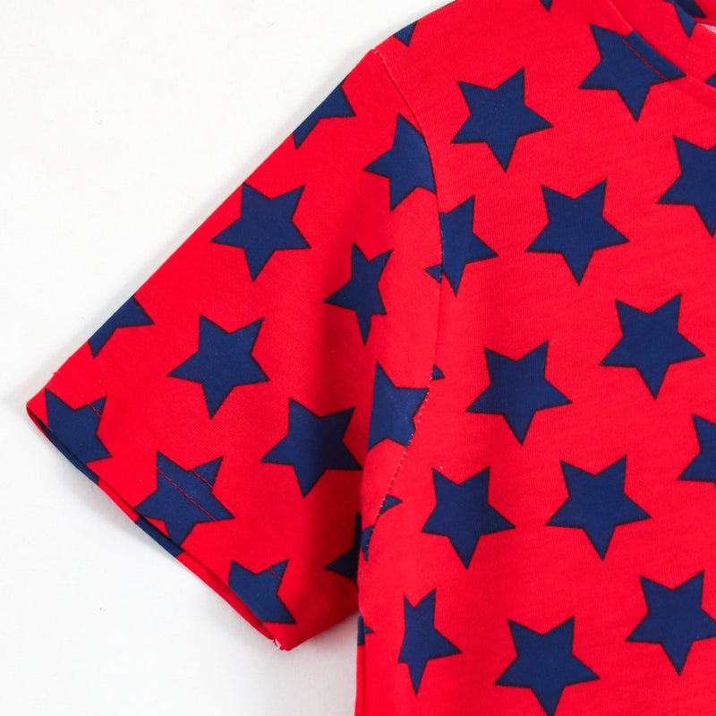 Starry Red Pajama Set (Unisex) - A Tiny Bee