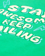 Stay Awesome Boys Shorts Set unisex kidswear — back view | A Tiny Bee