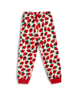 Strawberry Girls Pajama Set Shorts Set styled on child — A Tiny Bee kidswear