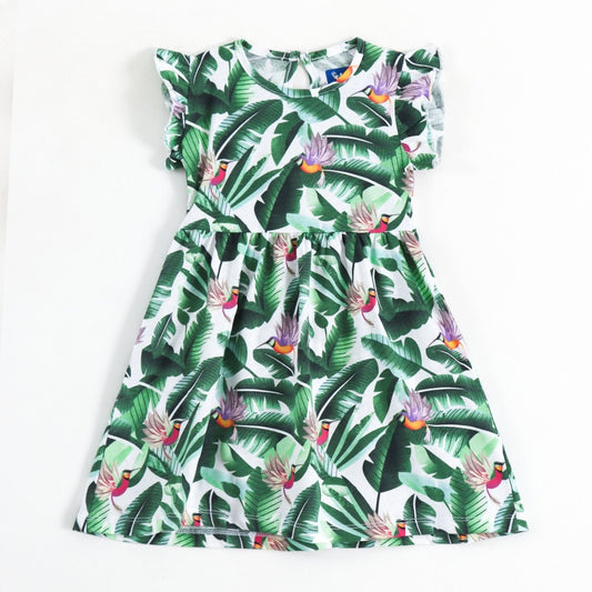 Tropical Toucan Girls Dress - A Tiny Bee